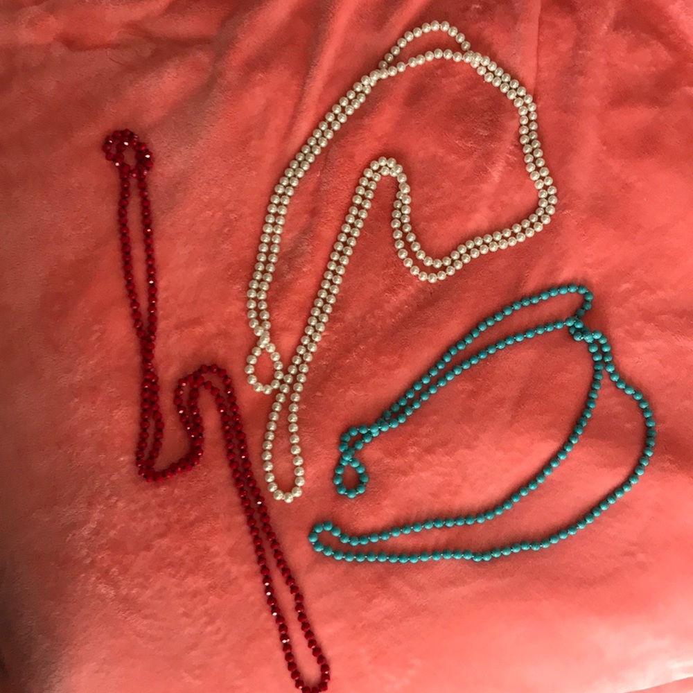 3 beaded necklaces